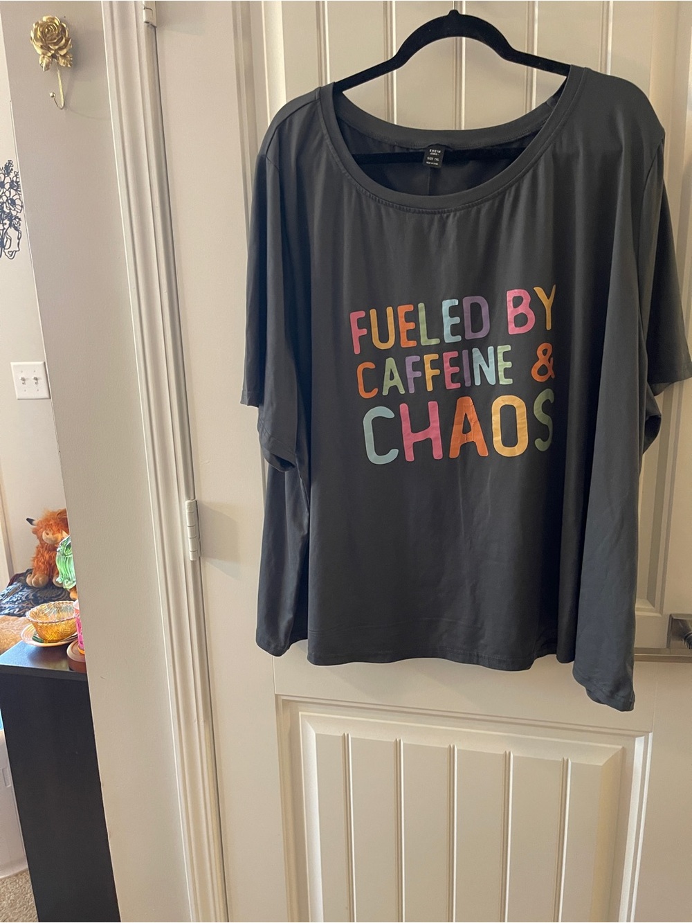 SHEIN Curve Gray Relaxed Crewneck Tee